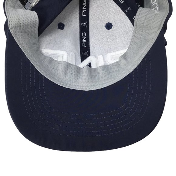 PING Sensorcool Golf Navy Blue Adjustable Strap Back Men's Hat Cap Embroidered - Picture 6 of 8